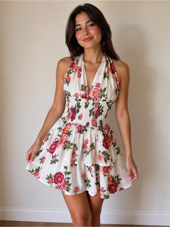 Patrons of Peace Dresses & Skirts - 43. | Patrons of Peace | White Halter Mini Dress | L